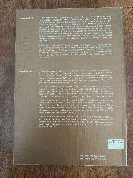 Building: The Process and The Product by Denis R Harper