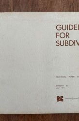 Guidelines for Subdivision by National Capital Development Commission